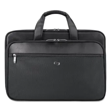 Classic Smart Strap Briefcase, 16", 17 1/2" x 5 1/2" x 12", Black