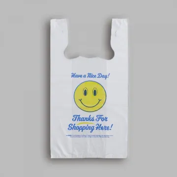 1/8 Size Smiley Face Medium Shopping Bags, 1000/Case