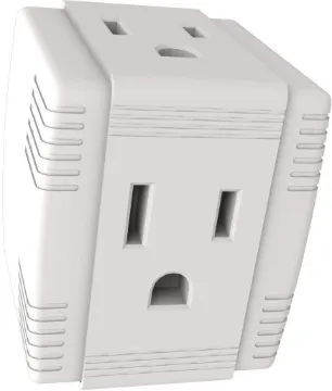 Grounded Cube Tap, 3-Outlet Grounded Adapter