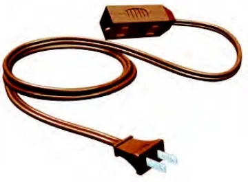 31092-2 Brown 9' 3-Outlet Polarized Indoor Extension Cord