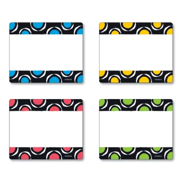 Terrific Labels, 2.5 x 3, 4 Assorted Designs/Colors, 36 Labels/Pack