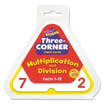 Multiplication/Division Three-Corner Flash Cards, 8 and Up, 48/Set