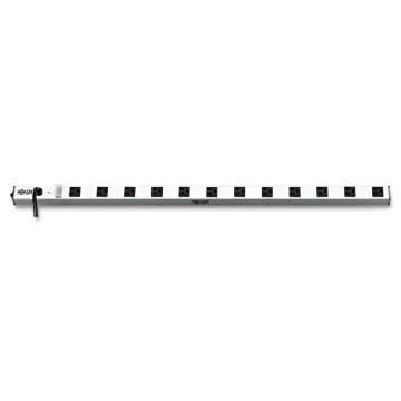 Vertical Power Strip, 12 Outlets, 15 ft Cord, 36" Length