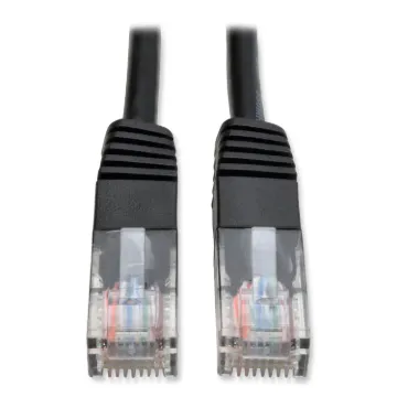 Cat5e 350MHz Molded Patch Cable, RJ45 (M/M), 7 ft., Black