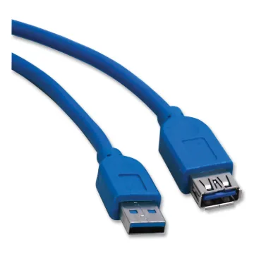 USB 3.0 SuperSpeed Extension Cable (A-A M/F), 10 ft., Blue