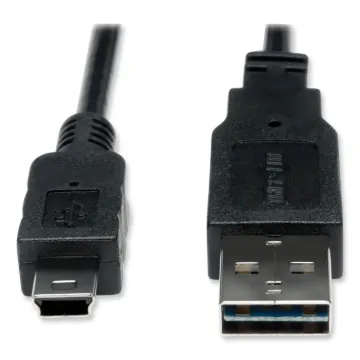Universal Reversible USB 2.0 Cable, Reversible A to 5-Pin Mini B (M/M), 6 ft.