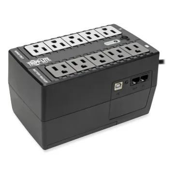 Internet Office Ultra-Compact Desktop Standby UPS, USB, 10 Outlets, 550 VA, 420 J