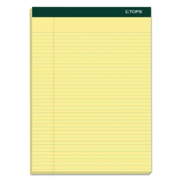 Double Docket Ruled Pads, Narrow Rule, 8.5 x 11.75, Canary, 100 Sheets, 6/Pack