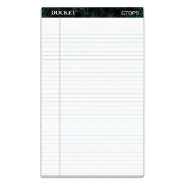 TOPS Docket Letr - Trim Legal Ruled White Legal Pads - Legal