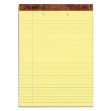 The Legal Pad" Ruled Pads, Wide/Legal Rule, 8.5 x 11.75, Canary, 50 Sheets, Dozen