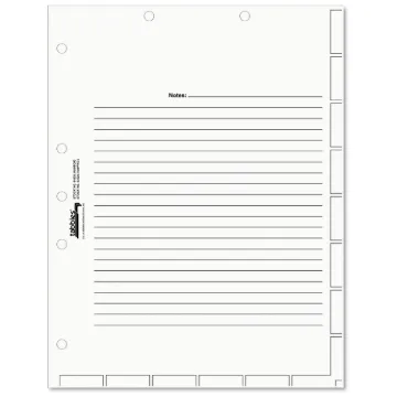 Medical Chart Index Divider Sheets, 11 x 8.5, White, 400/Box