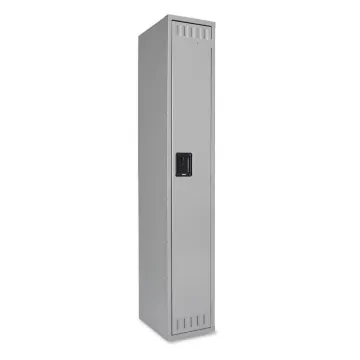 Single Tier Locker, 12w x 18d x 72h, Medium Gray