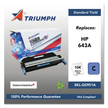 751000NSH0284 Remanufactured Q5951A (643A) Toner, 10000 Page-Yield, Cyan