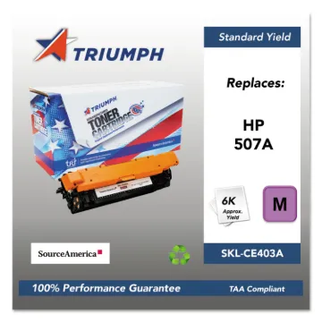 751000NSH1282 Remanufactured CE403A (507A) Toner, 6000 Page-Yield, Magenta
