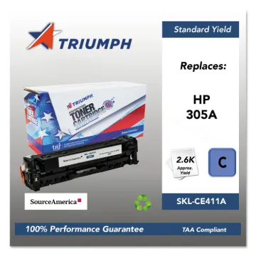 751000NSH1285 Remanufactured CE411A (305A) Toner, 2600 Page-Yield, Cyan