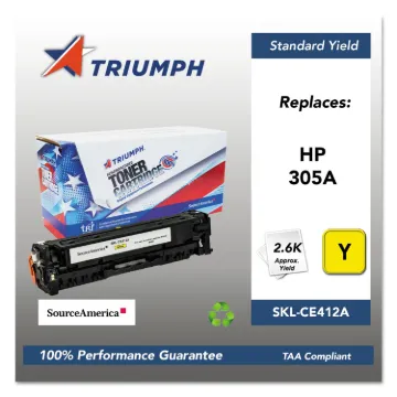 751000NSH1286 Remanufactured CE412A (305A) Toner, 2600 Page-Yield, Yellow