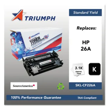 751000NSH1587 Remanufactured CF226A (26A) Toner, 3100 Page-Yield, Black