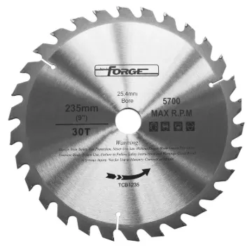 9"(235mm) x 30T Tungsten Carbide Tipped Circular Saw Blade