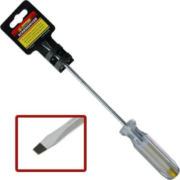 3 x 75mm Straight Slotted Screwdriver with Transparent Handle