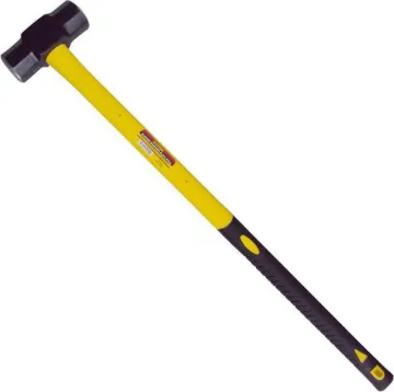 12lb(5.4kg) Drop Forged Steel Head Sledge Hammer with Long Fiberglass Shaft and Rubber Grip