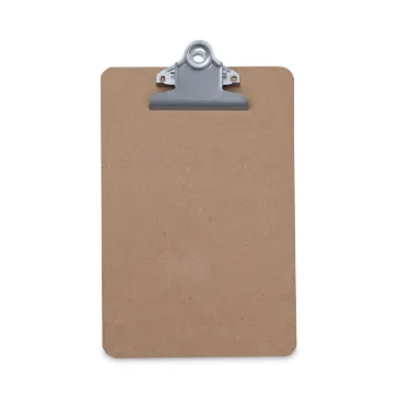 Hardboard Clipboard, 3/4" Capacity, Holds 5w x 8h, Brown