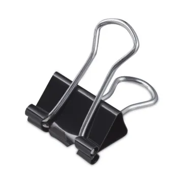 Binder Clips in Dispenser Tub, Small, Black/Silver, 40/Pack