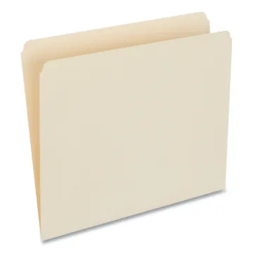 Top Tab Manila File Folders, Straight Tab, Letter Size, 11 pt. Manila, 100/Box