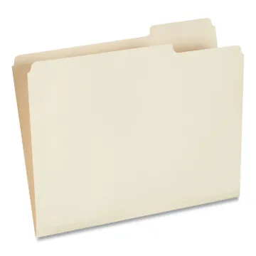 Top Tab Manila File Folders, 1/3-Cut Tabs, Right Position, Letter Size, 11 pt. Manila, 100/Box (MINI