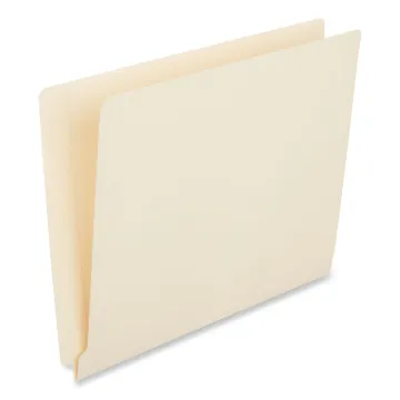 Deluxe Reinforced End Tab Folders, Straight Tab, Letter Size, Manila, 100/Box