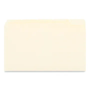 Top Tab Manila File Folders, 1/5-Cut Tabs, Assorted Positions, Legal Size, 11 pt. Manila, 100/Box