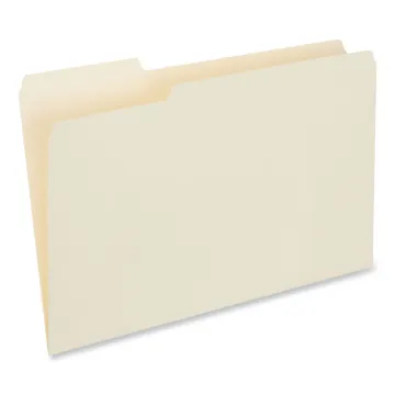 Top Tab Manila File Folders, 1/3-Cut Tabs, Left Position, Legal Size, 11 pt. Manila, 100/Box