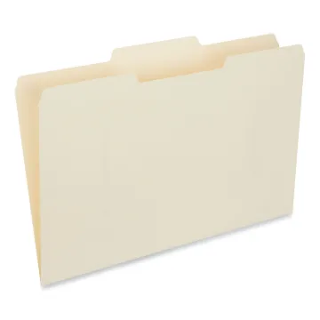 Top Tab Manila File Folders, 1/3-Cut Tabs, Center Position, Legal Size, 11 pt. Manila, 100/Box
