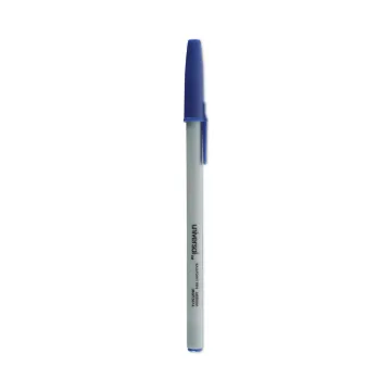 Stick Ballpoint Pen Value Pack, Medium 1mm, Blue Ink, Gray Barrel, 60/Pack