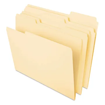 Deluxe Heavyweight File Folders, 1/3-Cut Tabs, Legal Size, Manila, 50/Pack