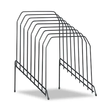 Wire Tiered File Sorter, 8 Sections, Letter to Legal Size Files, 8" x 10.5" x 12.5", Black