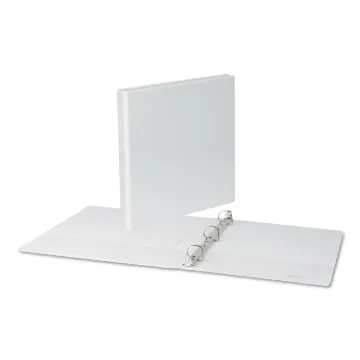 Slant-Ring View Binder, 3 Rings, 1" Capacity, 11 x 8.5, White