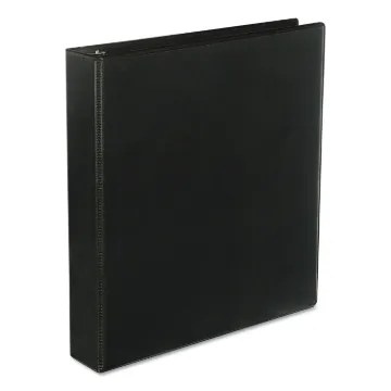 Slant-Ring View Binder, 3 Rings, 1.5" Capacity, 11 x 8.5, Black