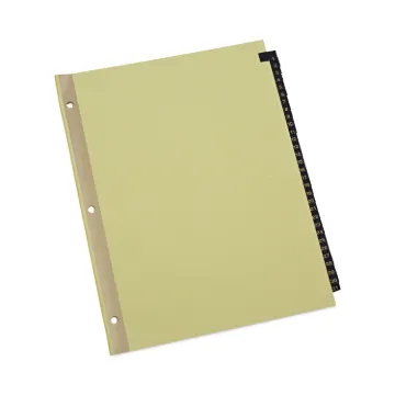 Deluxe Preprinted Simulated Leather Tab Dividers with Gold Printing, 31-Tab, 1 to 31, 11 x 8.5, Buff