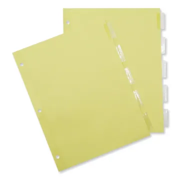 Insertable Tab Index, 5-Tab, 11 x 8.5, Buff, 24 Sets