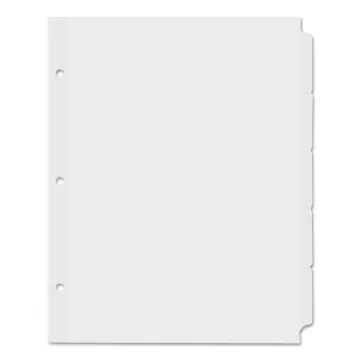 Self-Tab Index Dividers, 5-Tab, 11 x 8.5, White, 36 Sets