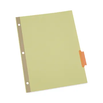 Deluxe Extended Insertable Tab Indexes, 5-Tab, 11 x 8.5, Buff, 24 Sets
