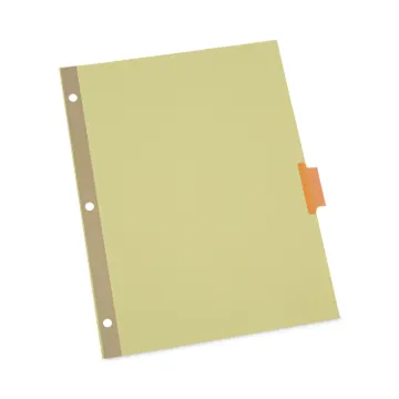 Deluxe Extended Insertable Tab Indexes, 8-Tab, 11 x 8.5, Buff, 24 Sets