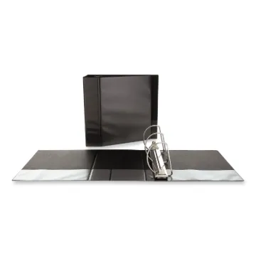 Slant-Ring View Binder, 3 Rings, 5" Capacity, 11 x 8.5, Black