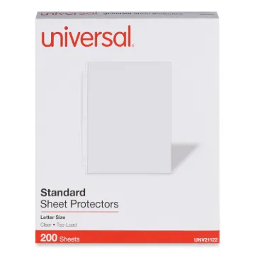 Standard Sheet Protector, Standard, 8 1/2 x 11, Clear, 200/Box