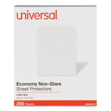 Top-Load Poly Sheet Protectors, Nonglare, Economy, Letter, 200/Box