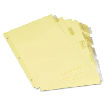 Insertable Tab Index, 5-Tab, 11 x 8.5, Buff, 6 Sets