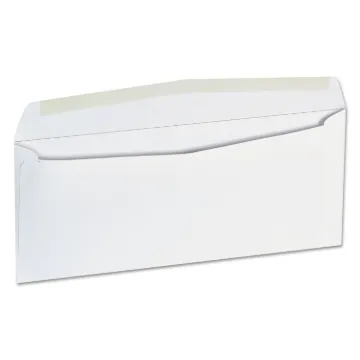 Business Envelope, #9, Square Flap, Gummed Closure, 3.88 x 8.88, White, 500/Box