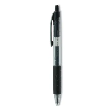 Comfort Grip Retractable Gel Pen, 0.7mm, Black Ink, Clear/Black Barrel, 36/Pack