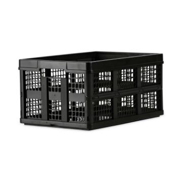 Filing/Storage Tote, Letter Files, 20.13" x 14.63" x 10.75", Black