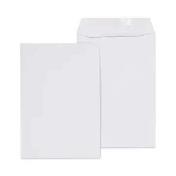 Catalog Envelope, #1 3/4, Square Flap, Gummed Closure, 6.5 x 9.5, White, 500/Box